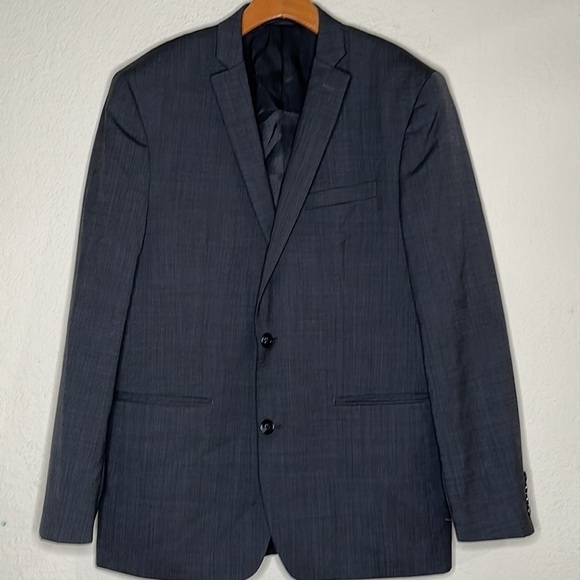 BarIII 100% Wool Oversized Boyfriend Blazer Gray Extra Large Lined Dark Academia - Picture 6 of 14